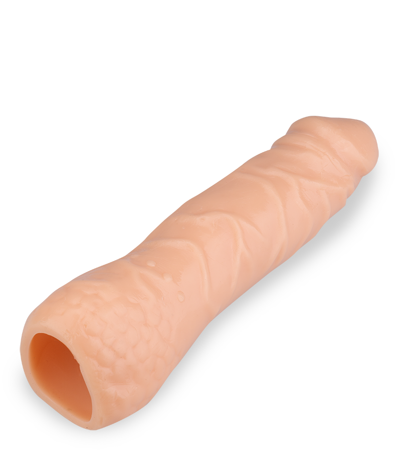 Gaine pénis veinée silicone