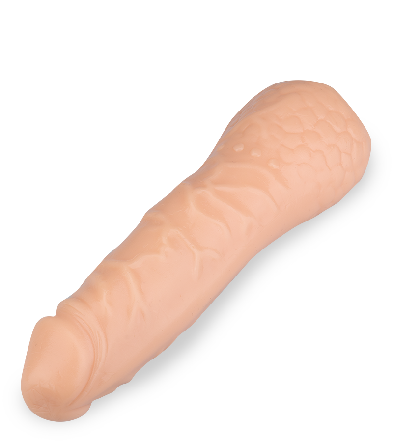 Gaine pénis veinée silicone