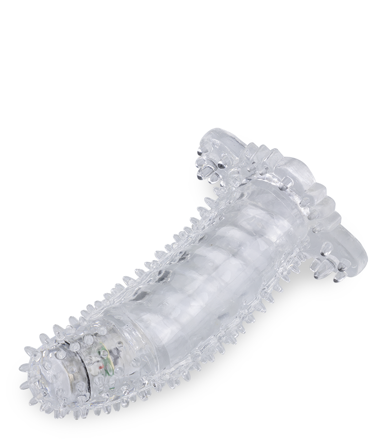 Gaine pénis vibrante à picots