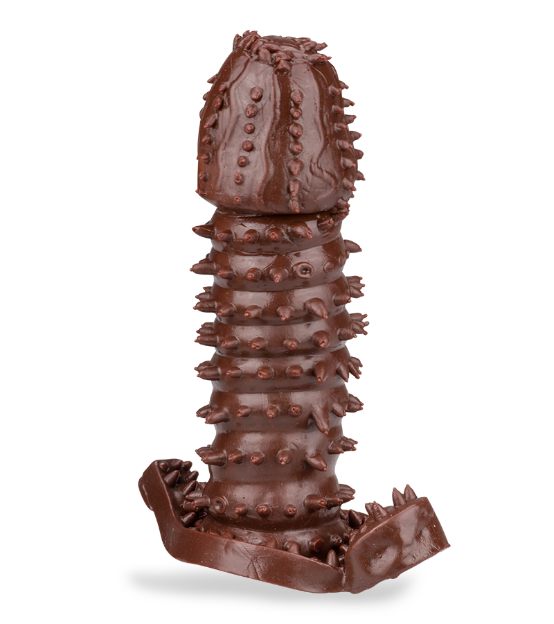 Gaine pour pénis black double stimulation avec picots