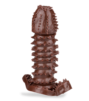 Gaine pour pénis black double stimulation avec picots