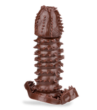 Gaine pour pénis black double stimulation avec picots