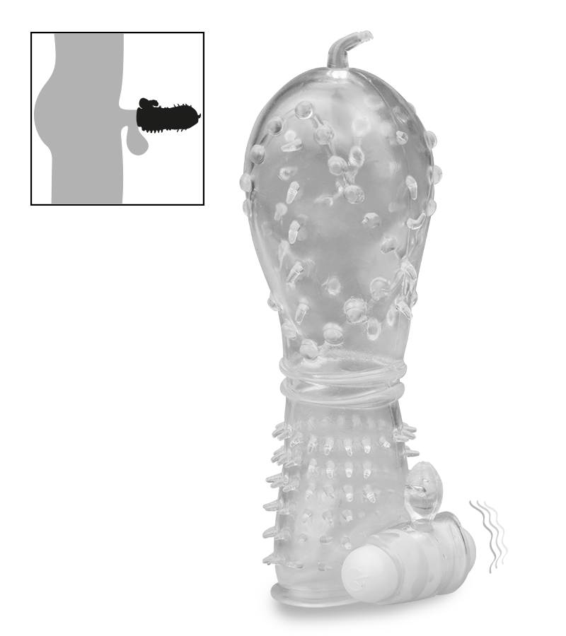 Gaine réaliste crystal picots vibrante