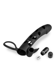 Charger l'image dans la galerie, Gaine silicone cockring et stimulateur vibrant