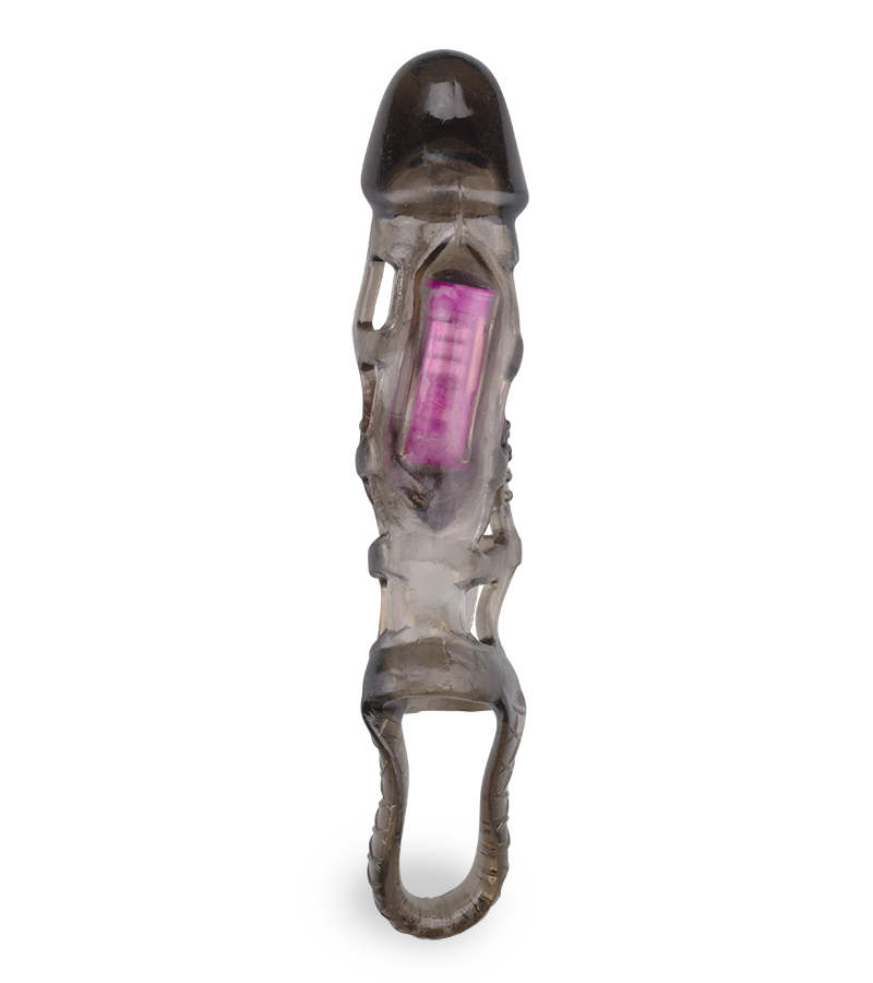 Gaine vibrante cage à pénis noire