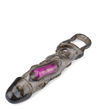 Charger l'image dans la galerie, Gaine vibrante cage à pénis noire