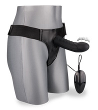 Charger l'image dans la galerie, Gode ceinture courbé creux en silicone vibrant