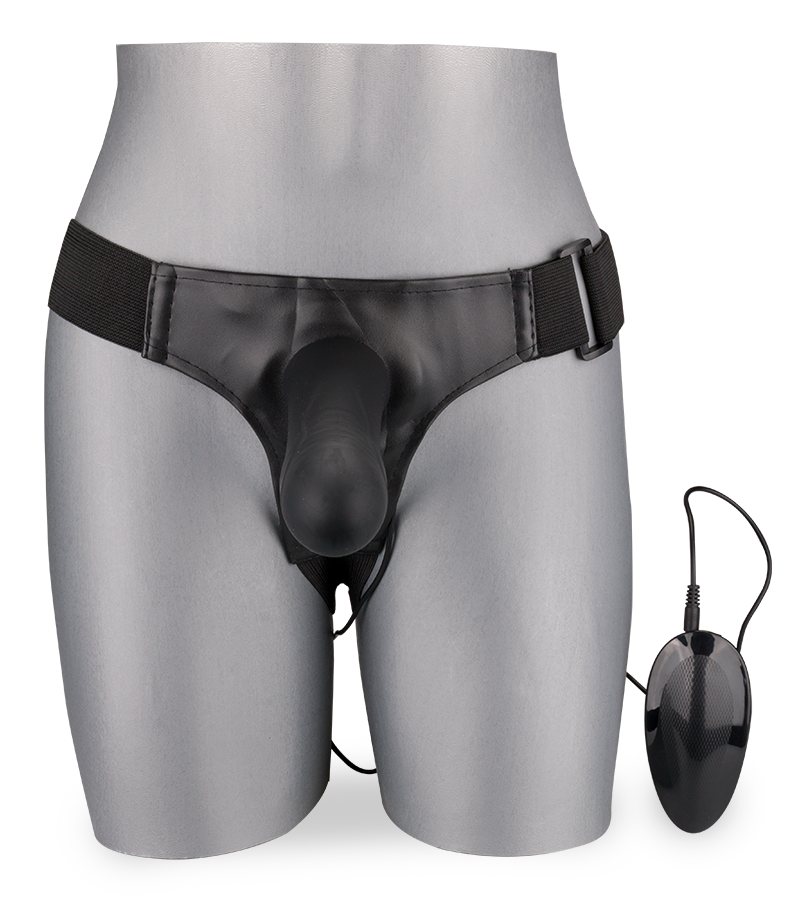 Gode ceinture creux en silicone vibrant large