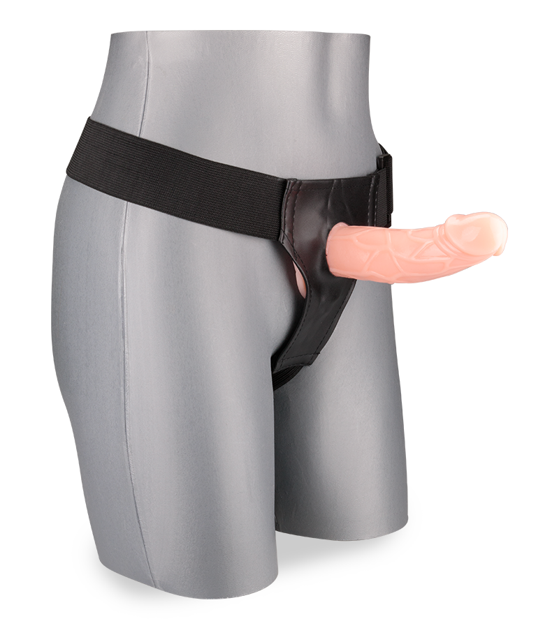 Gode ceinture harnais creux veiné