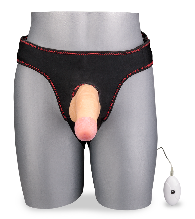 Gode ceinture vibrant 18,0cm 10 modes