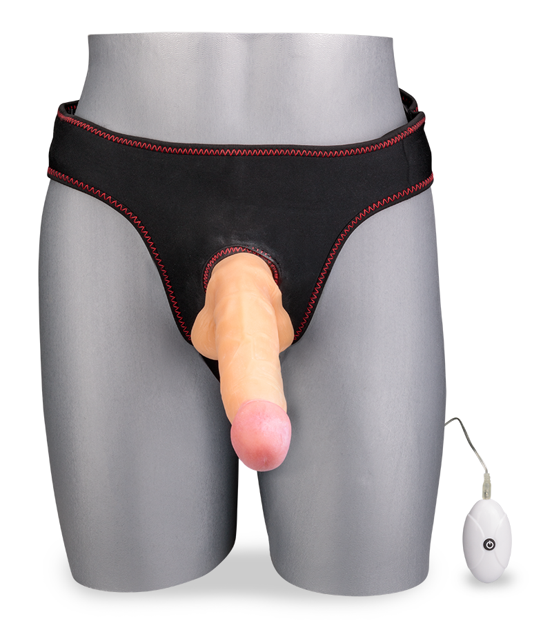 Gode ceinture vibrant 20,0cm 10 modes