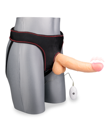 Gode ceinture vibrant courbé 22,0cm 10 modes