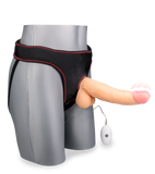 Gode ceinture vibrant courbé 22,0cm 10 modes