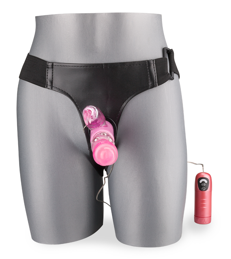 Gode ceinture vibro rabbit base large