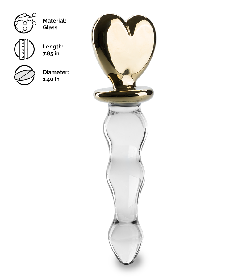 Gode en verre Golden Heart