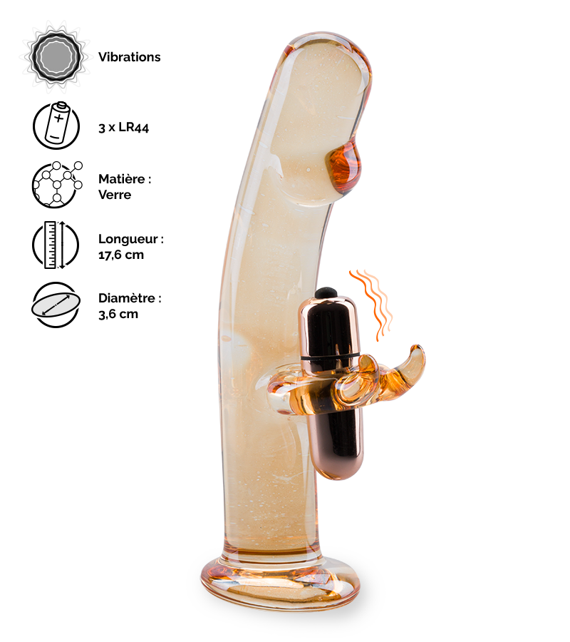 Gode en verre rabbit vibrant Mr Pleasure