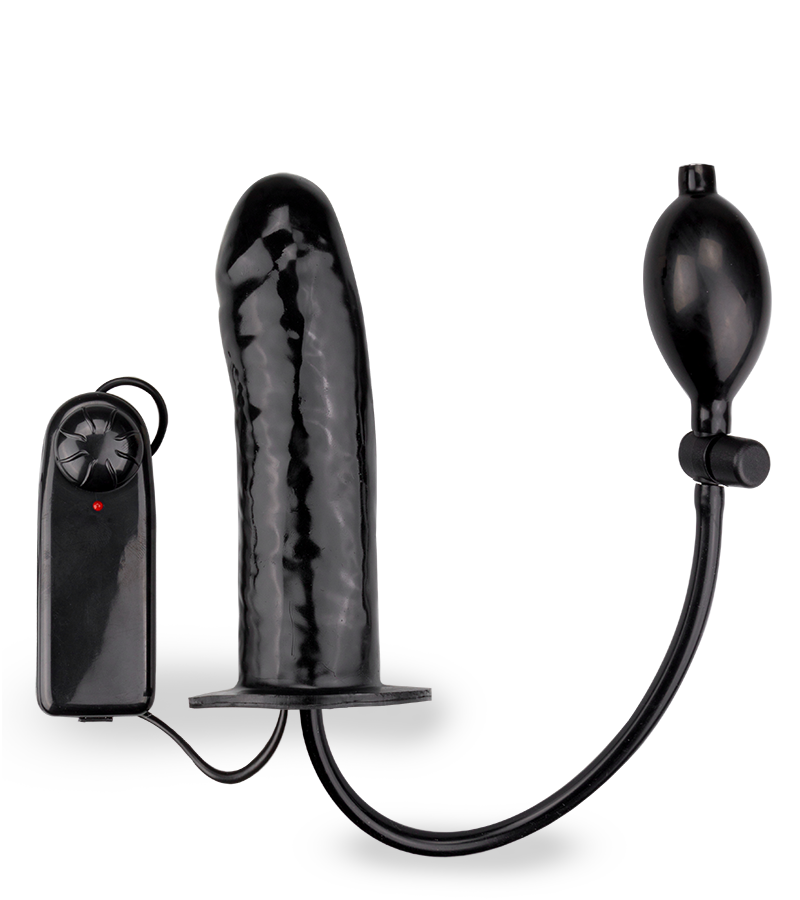 Gode gonflable vibrant Ă  pompe