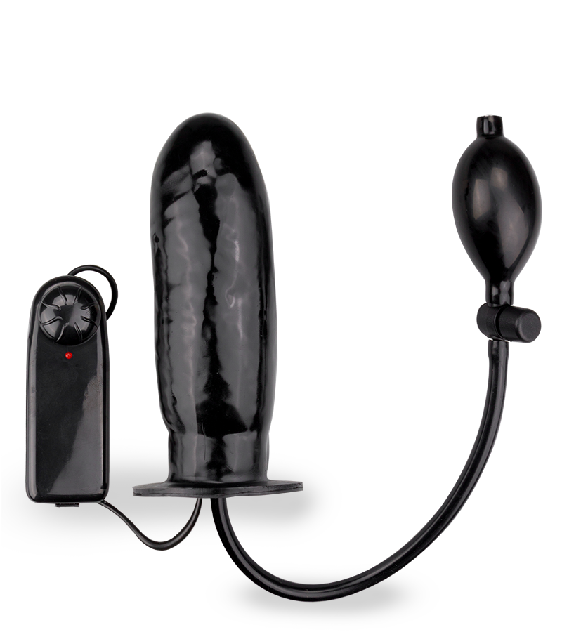 Gode gonflable vibrant Ă  pompe