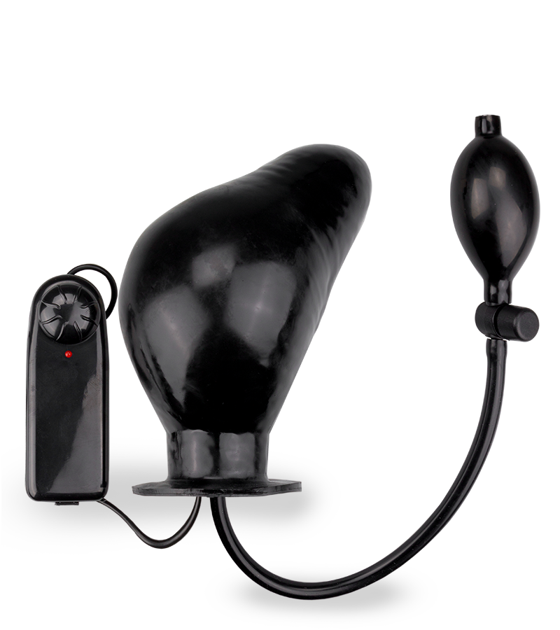 Gode gonflable vibrant Ă  pompe