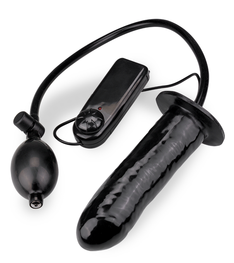 Gode gonflable vibrant Ă  pompe