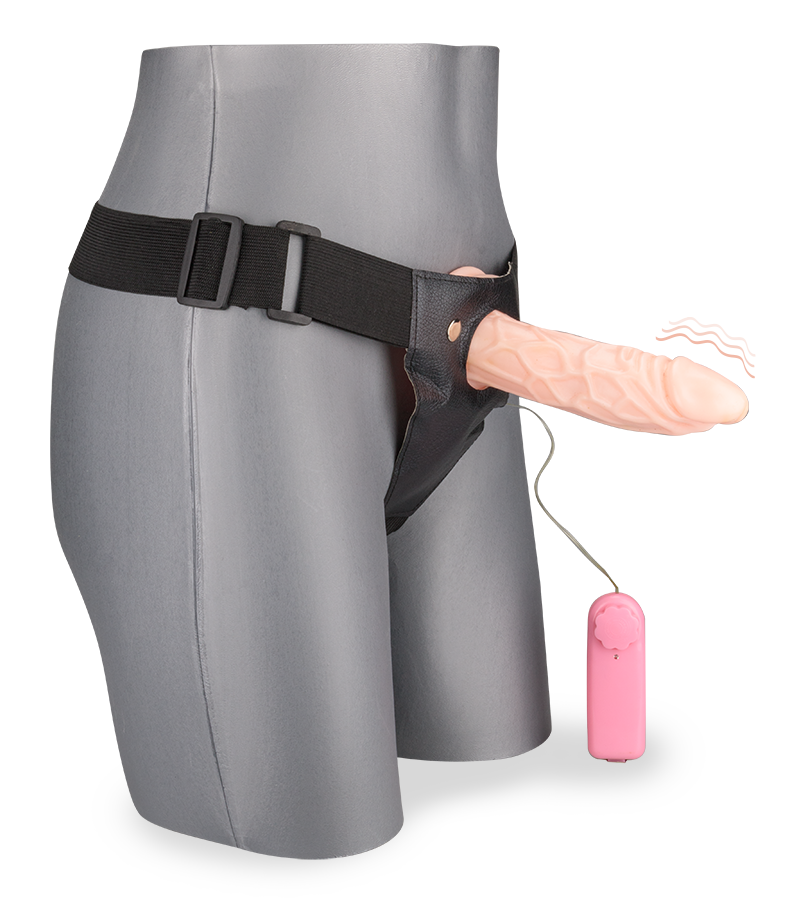 Gode harnais creux vibrant