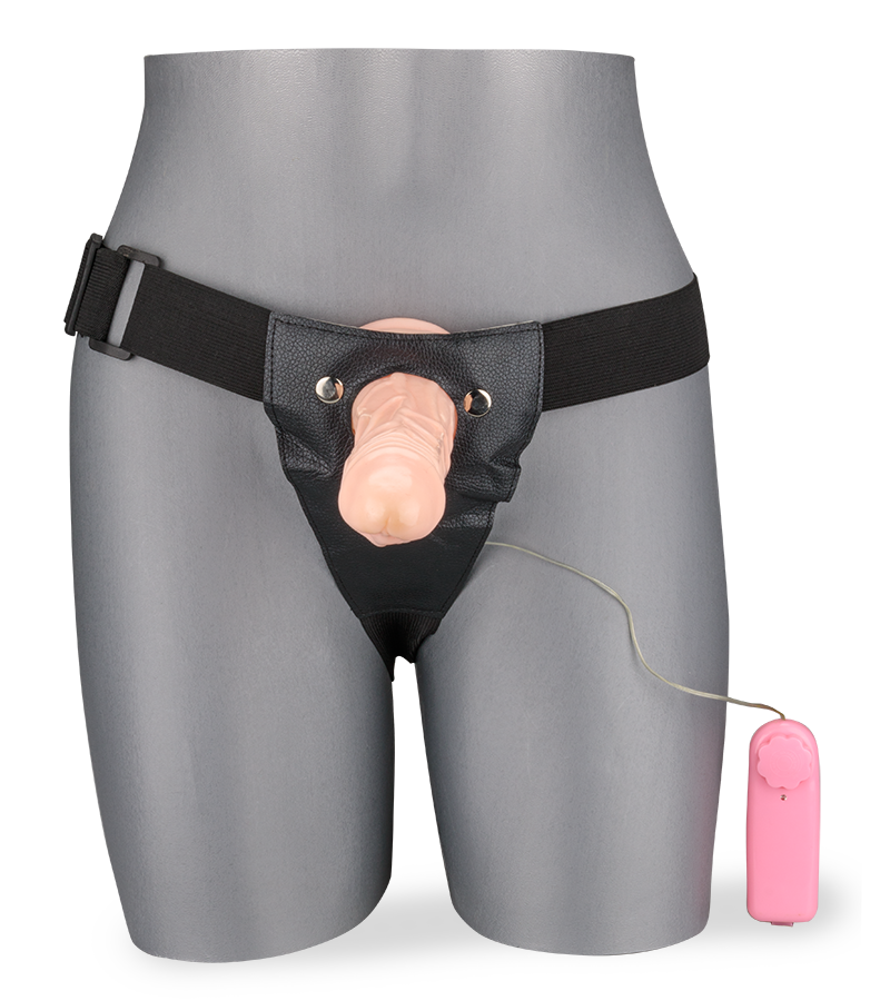 Gode harnais creux vibrant