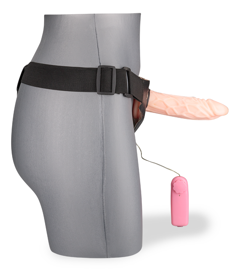 Gode harnais creux vibrant