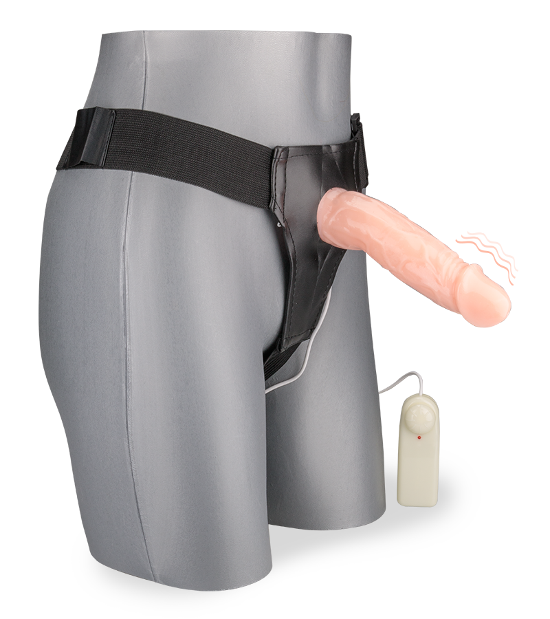 Gode harnais creux vibrant diamètre XL