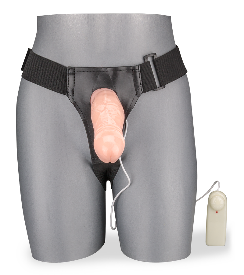 Gode harnais creux vibrant diamètre XL