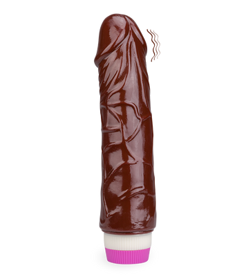 Gode réaliste vibrant black flexible