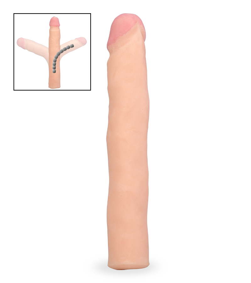 Gode Sans Testicules A Squelette Articulé Taille M