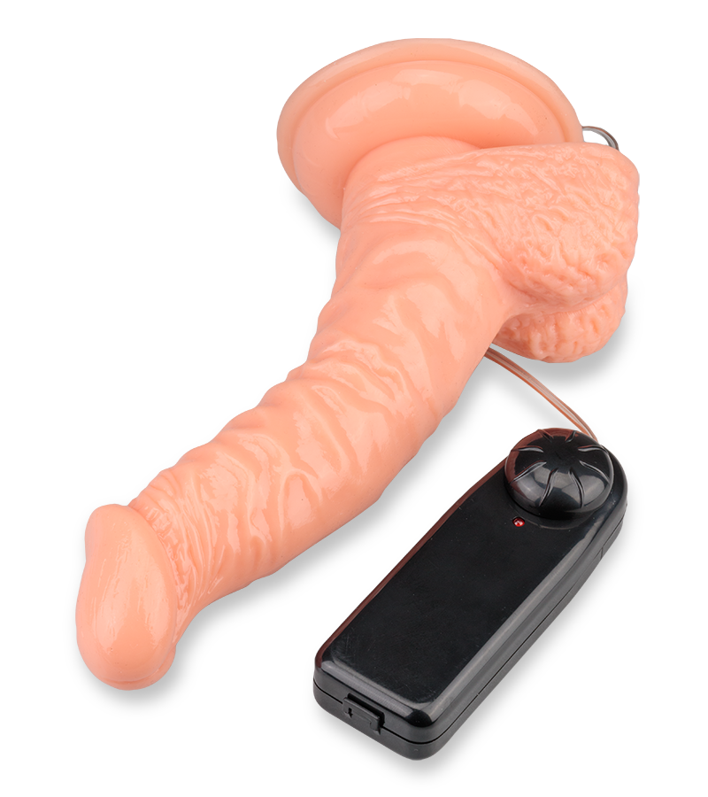 Gode veiné ventouse vibrant réaliste