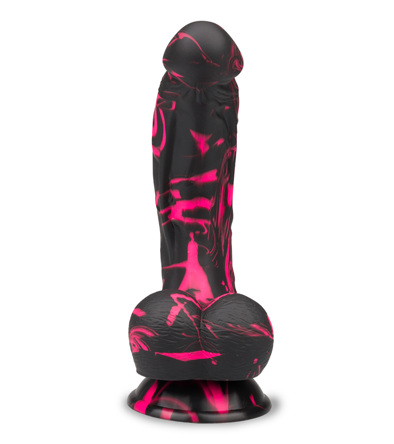 Gode ventouse courbé silicone