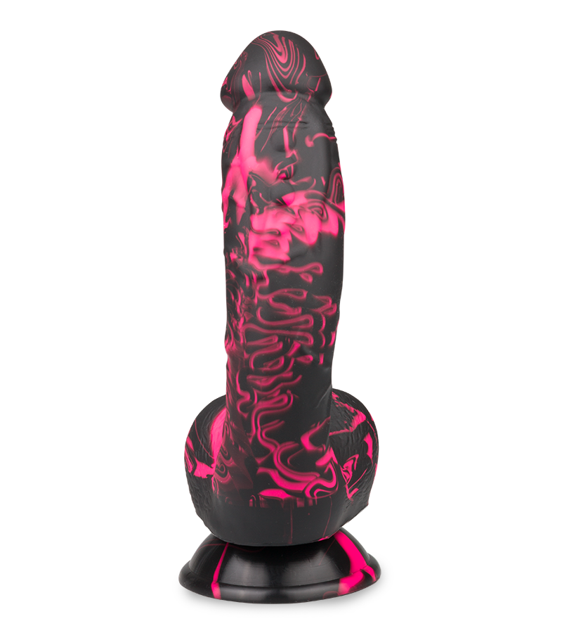 Gode ventouse courbé silicone