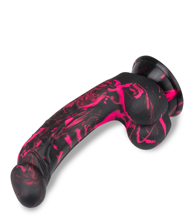 Gode ventouse courbé silicone