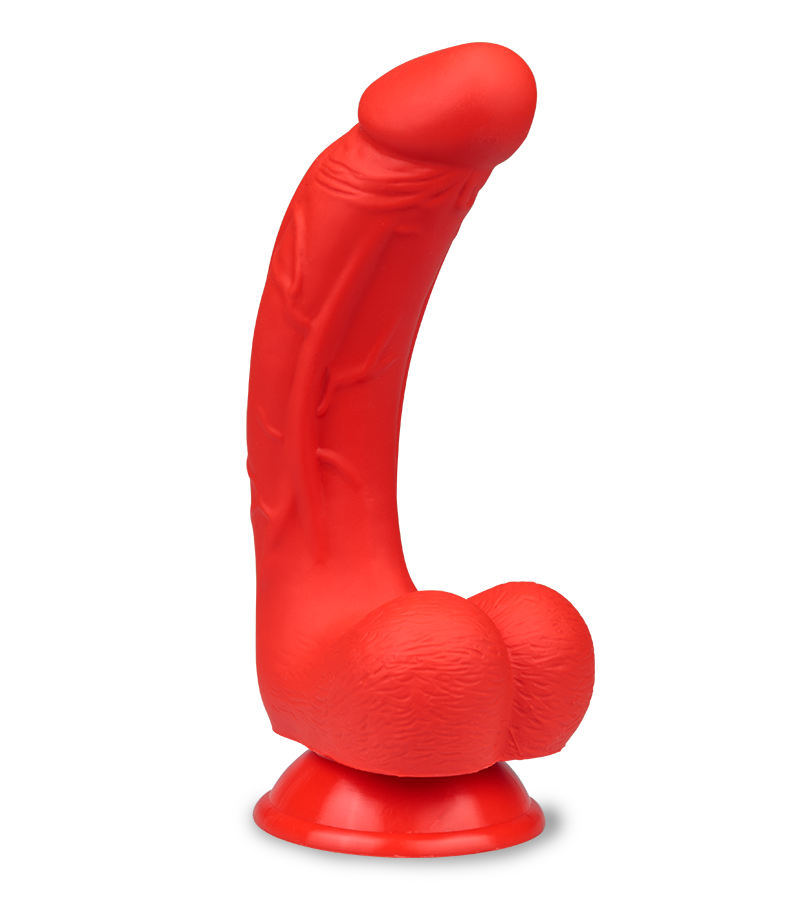 Gode ventouse courbé silicone