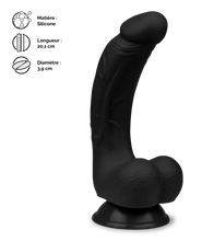 Charger l'image dans la galerie, Gode ventouse courbé silicone