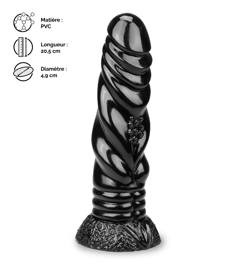 Gode ventouse dragon 20,5cm