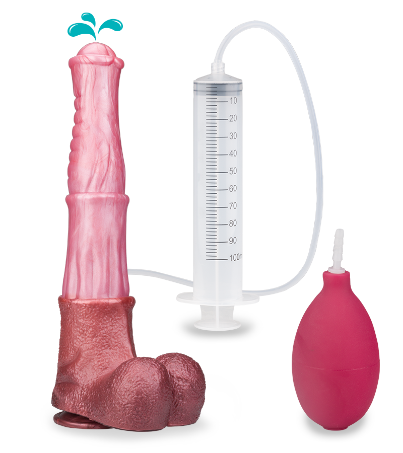 Gode ventouse éjaculateur cheval 32,0cm