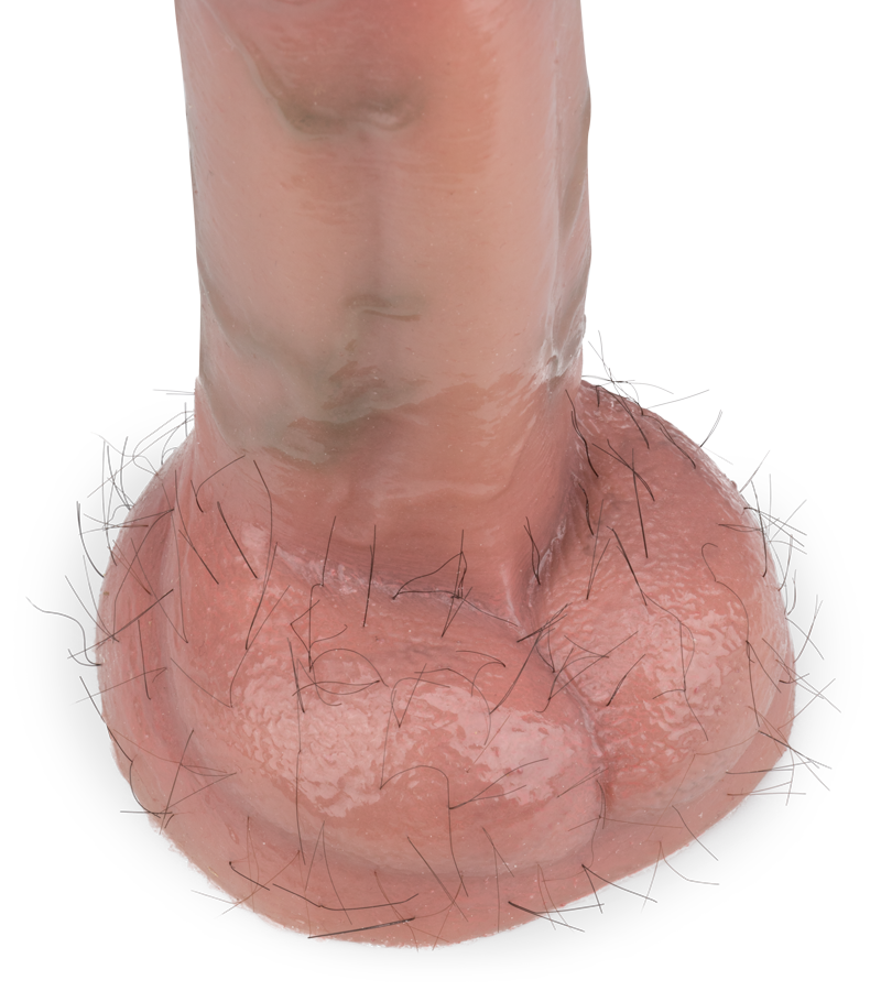 Gode ventouse poilu Shawn 15,5cm