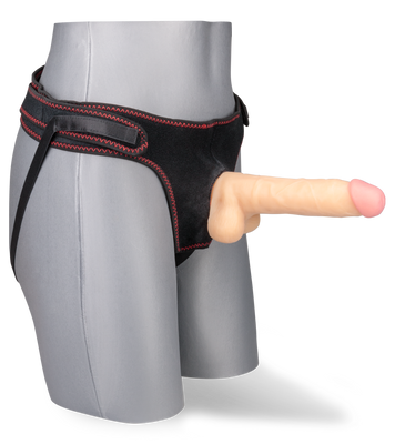 Gode ventouse réaliste avec harnais Jupiter