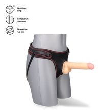 Charger l'image dans la galerie, Gode ventouse réaliste avec harnais Jupiter