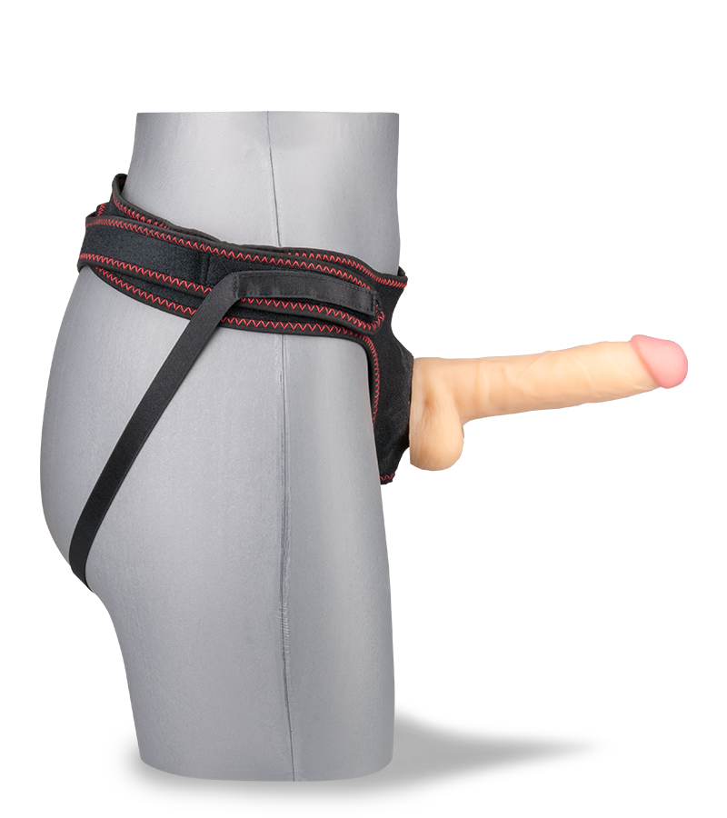 Gode ventouse réaliste avec harnais Jupiter