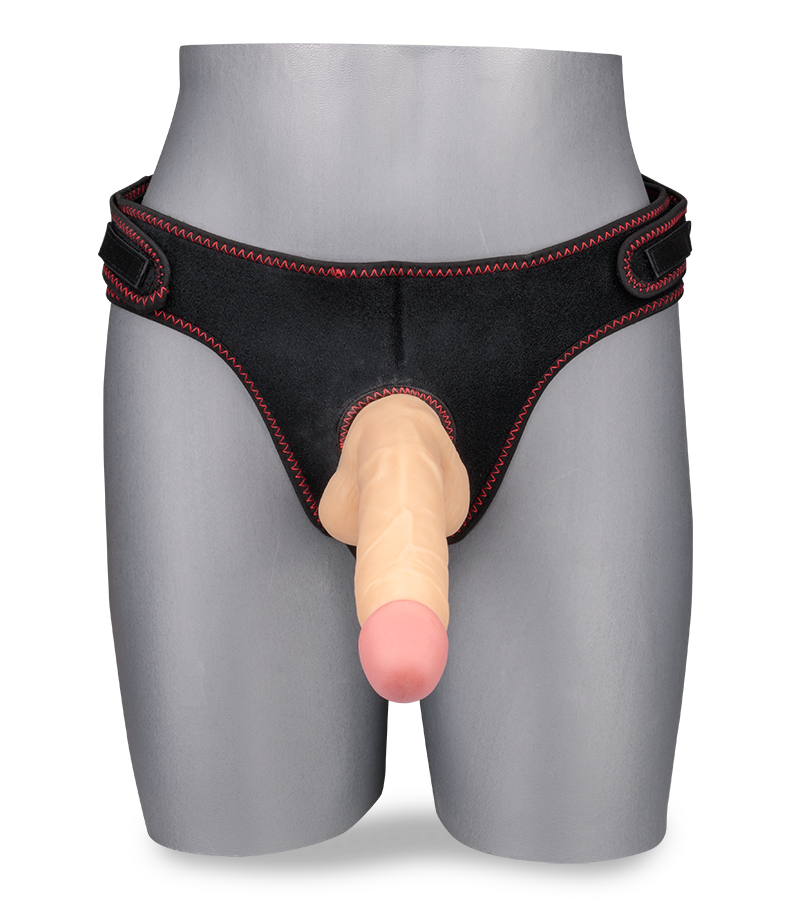 Gode ventouse réaliste avec harnais Jupiter