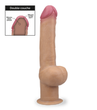 Gode ventouse très réaliste gros diamètre et poignée 30,0cm