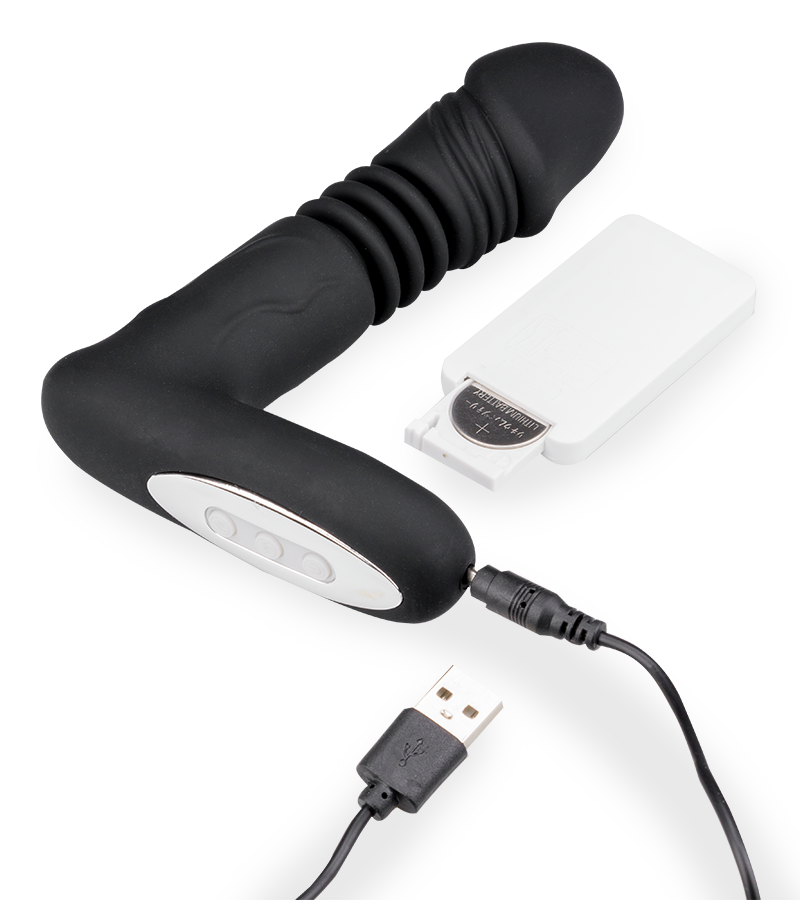 Gode vibromasseur va-et-vient chauffant