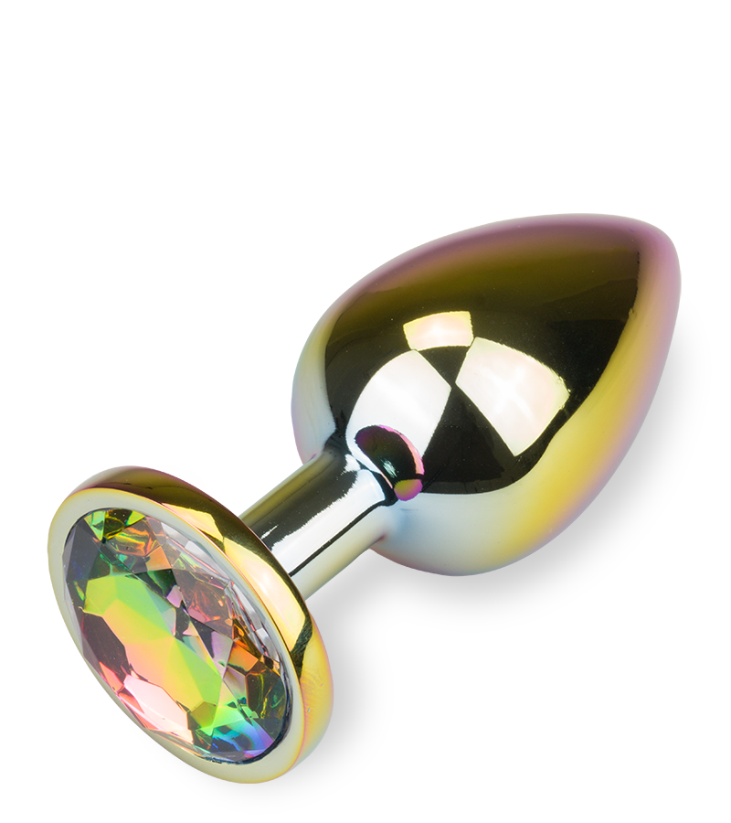 Gros bijou anal rosebud arc en ciel
