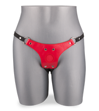 Charger l'image dans la galerie, Harnais cuir rouge pour gode