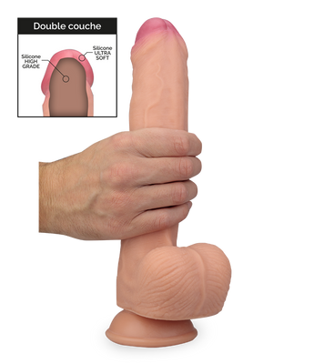 Hyper gode avec prépuce silicone double couche 29,0cm