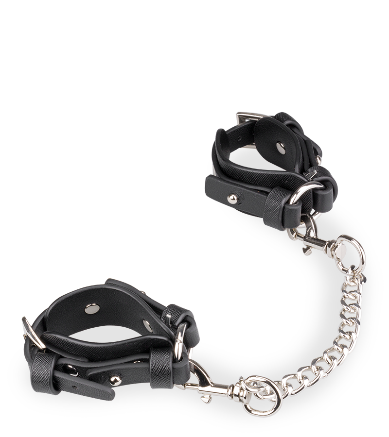 Kit bondage BDSM 8 pièces cuir végan